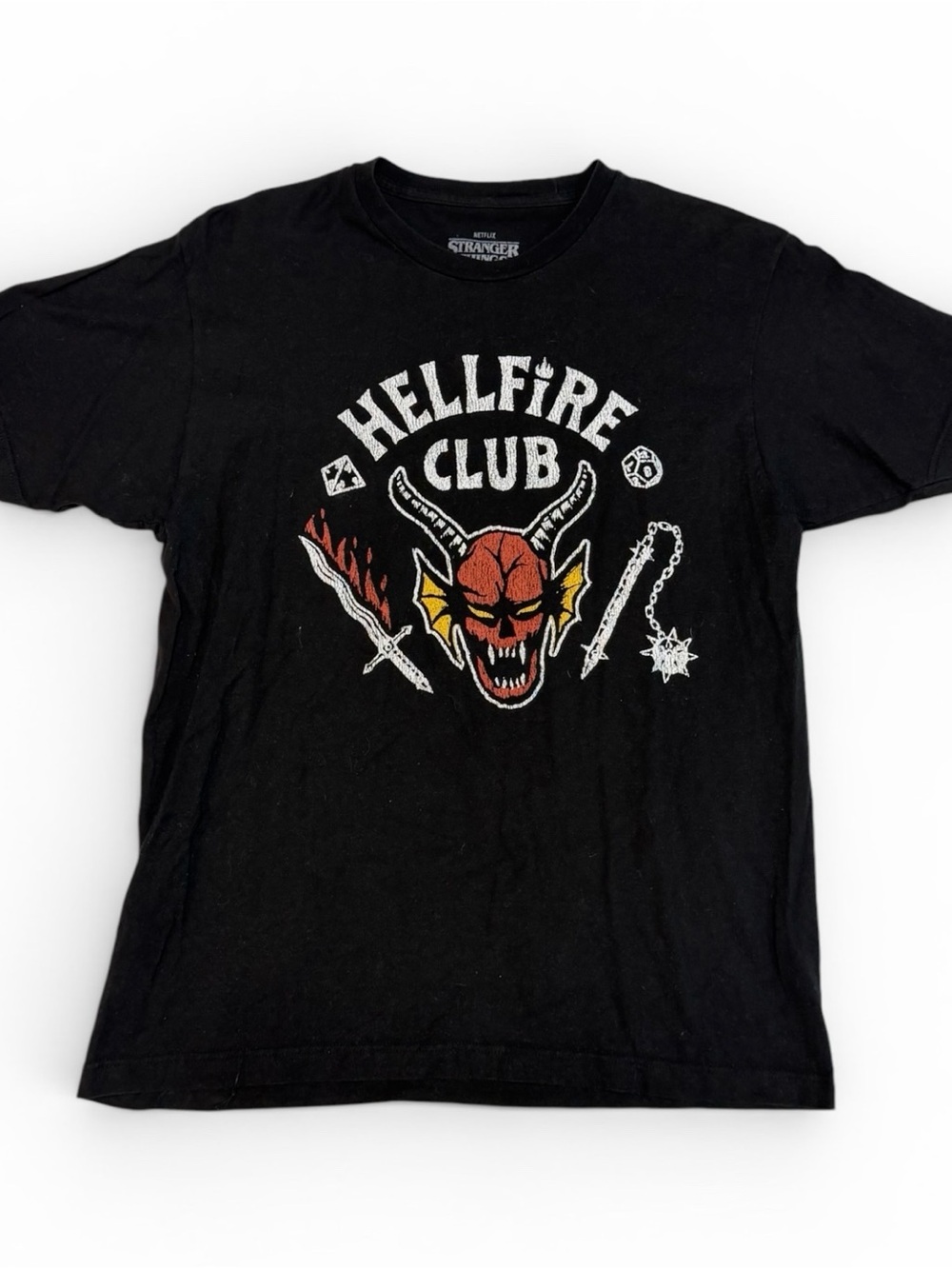 Stranger Things Hellfire Club Graphic Tee - Black
